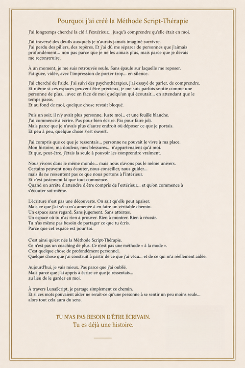 Méthode Script-Thérapie  – Libère tes émotions par l’écriture